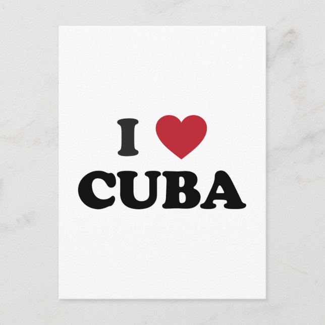 I Love Cuba Postcard (Front)