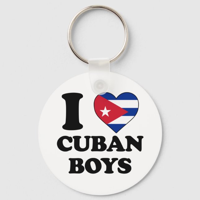 I love Cuban boys Keychain (Front)
