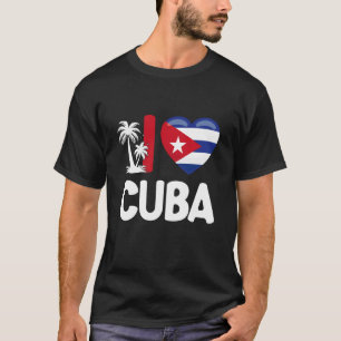 I Love Cuban Flag Heart T-Shirt