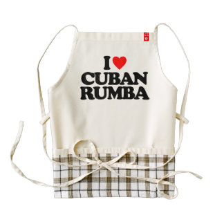 I LOVE CUBAN RUMBA ZAZZLE HEART APRON