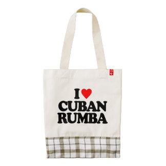 I LOVE CUBAN RUMBA ZAZZLE HEART TOTE BAG