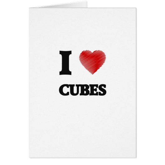 I love Cubes Cards (Front)