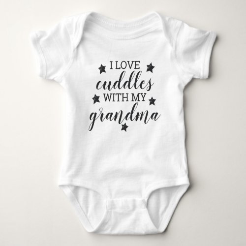 I Love Cuddles With My Grandma Baby Bodysuit