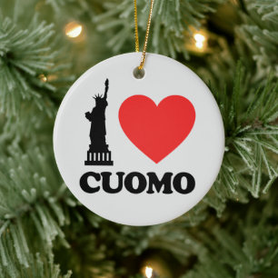 I Love Cuomo Statue of Liberty Ceramic Ornament