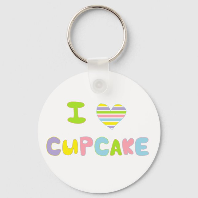 I Love Cupcake Keychain (Front)