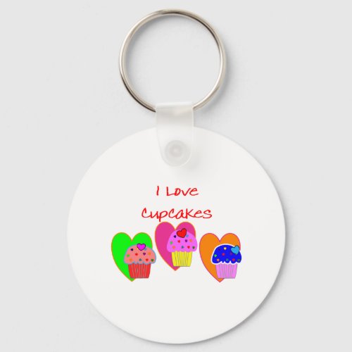 I Love Cupcakes__Cupcake lovers gifts Keychain