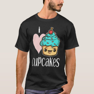 I Love Cupcakes Gif For Bakers Cute Cupcake T-Shirt