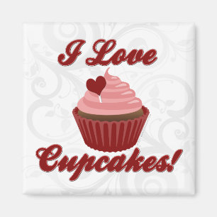 I Love Cupcakes Magnet