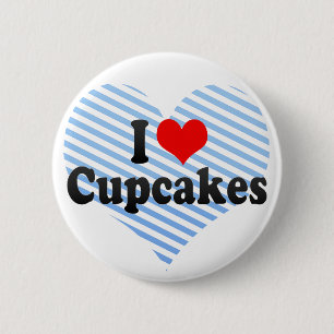 I Love Cupcakes Pinback Button