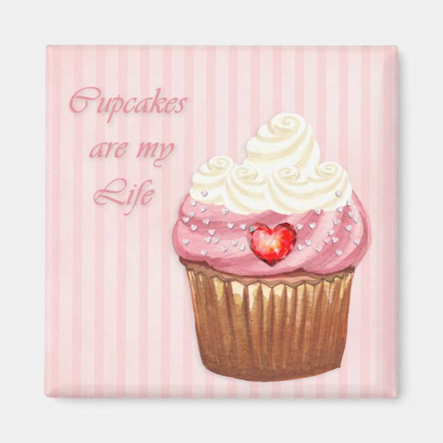 I love Cupcakes Refrigerator Magnet (Front)