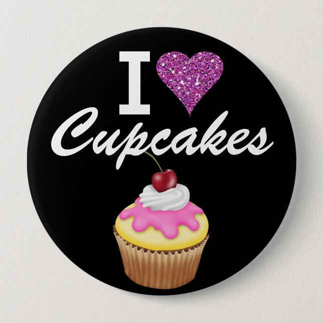 I Love Cupcakes - SRF Button (Front)