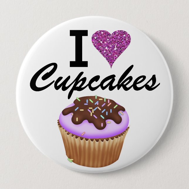 I Love Cupcakes - SRF Button (Front)