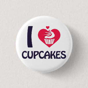 I love Cupcakes T-Shirt Button