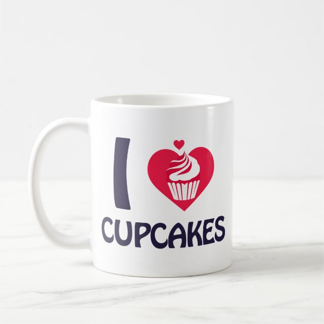 I love Cupcakes T-Shirt Coffee Mug (Left)