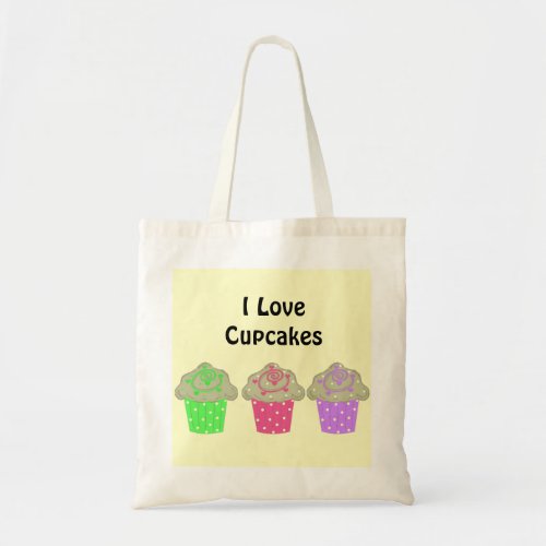 I Love Cupcakes Tote Bag