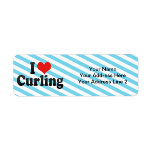 I Love Curling Label