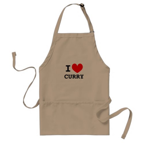 I love curry food  Funny aprons for men and women
