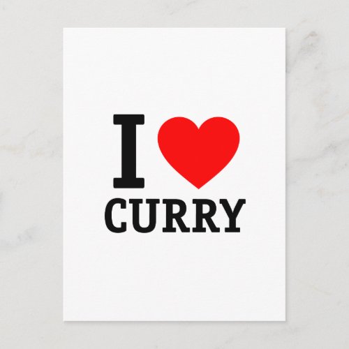 I Love Curry Postcard