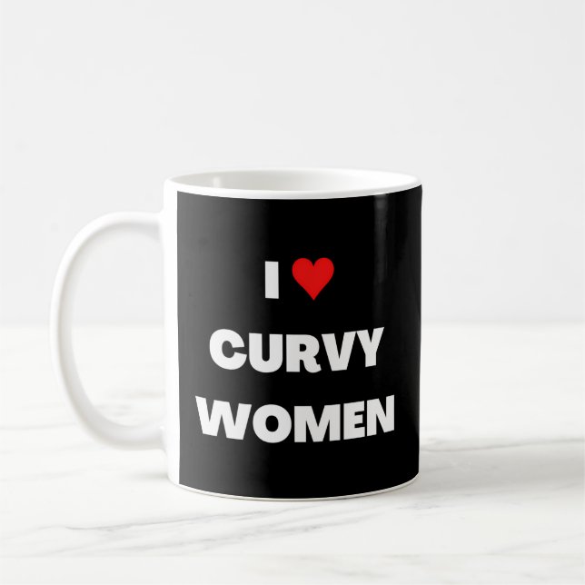 I Love Curvy Coffee Mug (Left)
