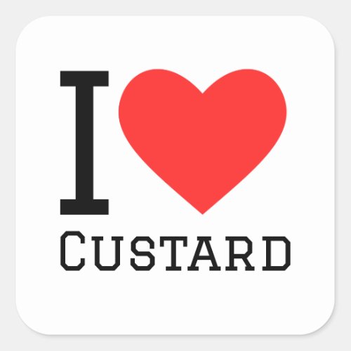 I love custard square sticker