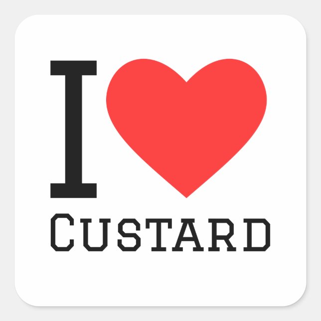 I love custard square sticker (Front)