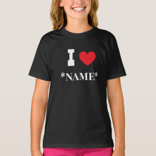 I love Custom Name Couples, Friends or Gift T-Shirt