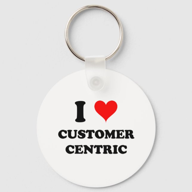 I Love Customer Centric Keychain (Front)