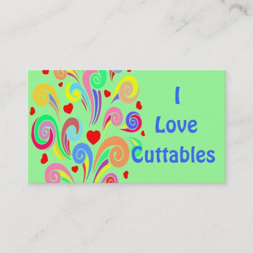 I Love Cuttables Business Cards Landscape