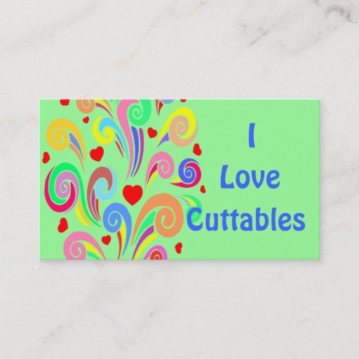 Customizable I Love Cuttables Business Cards Landscape