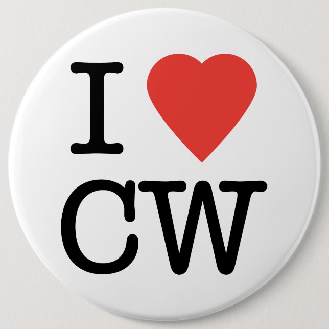 I Love CW Button (Front)
