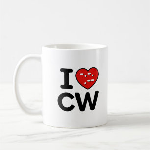 I Love CW – Morse Code Enthusiast Coffee Mug