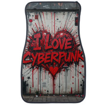 I Love Cyberpunk Graffiti Car Mats 