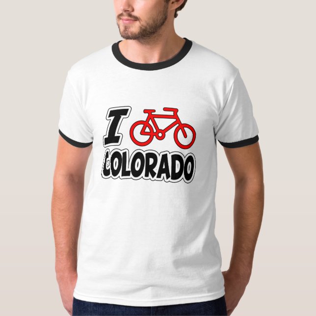 I Love Cycling Colorado T-Shirt (Front)