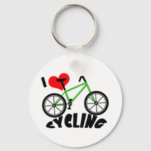 I Love Cycling Keychain