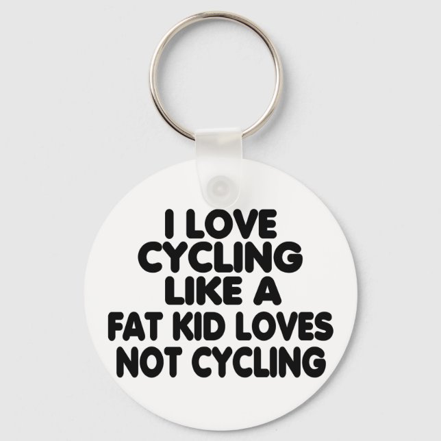 I Love Cycling Keychain (Front)