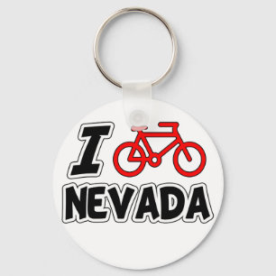 I Love Cycling Nevada Keychain