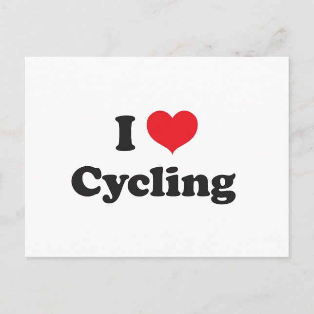 I love cycling postcard (Front)