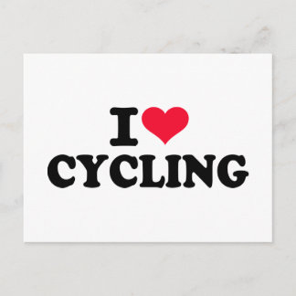 I love cycling postcard