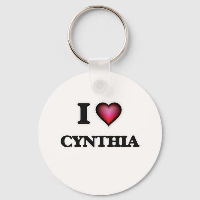 I Love Cynthia Keychain (Front)