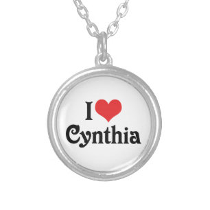 I Love Cynthia Silver Plated Necklace