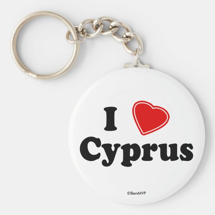 I Love Cyprus Keychain