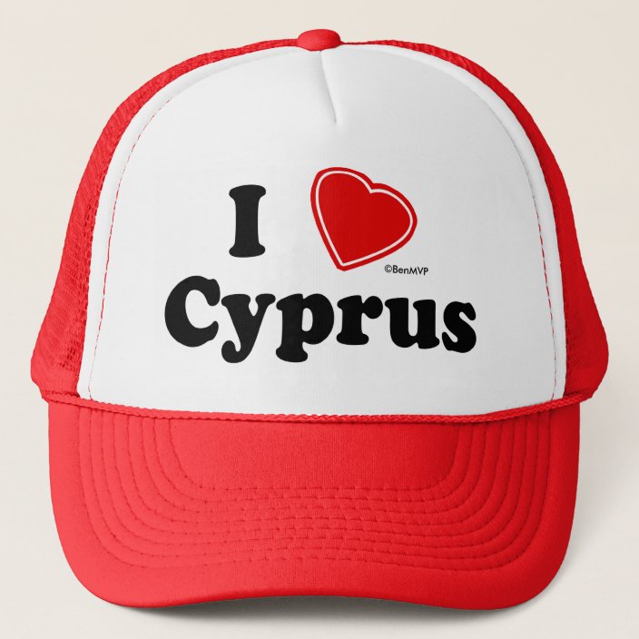 I Love Cyprus Mesh Hat