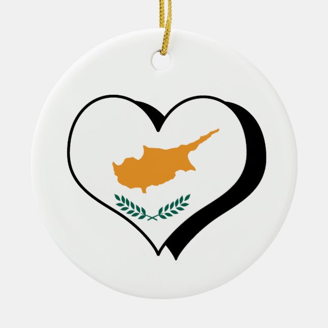 I Love Cyprus Ornament (Front)