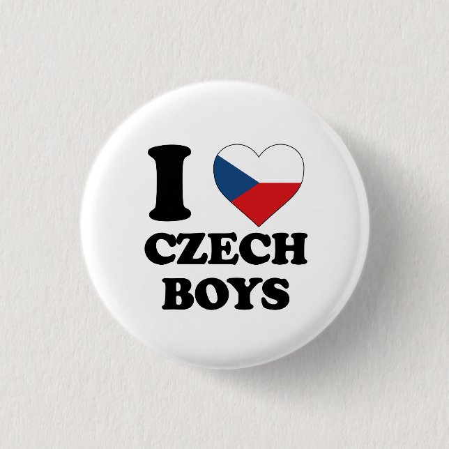 I love Czech Boys Button (Front)