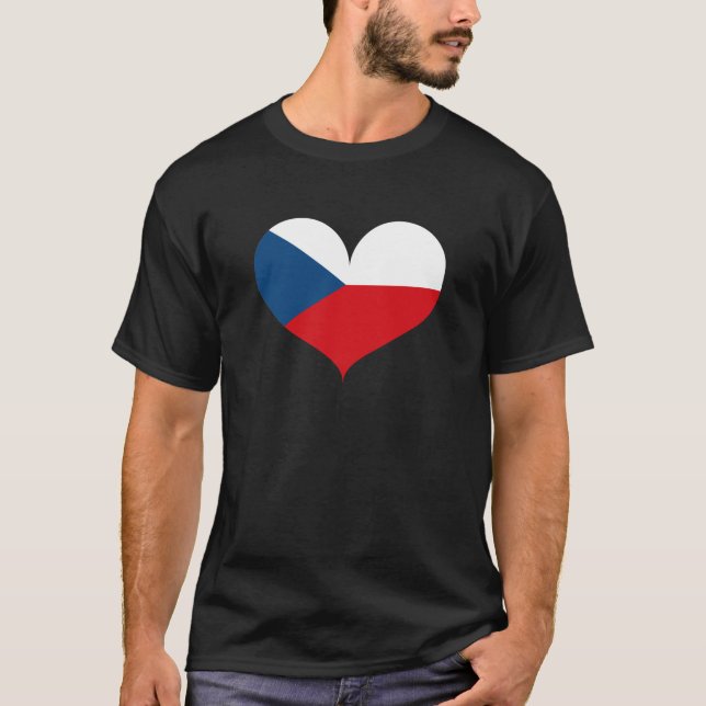 I Love Czech Republic Flag T-Shirt (Front)