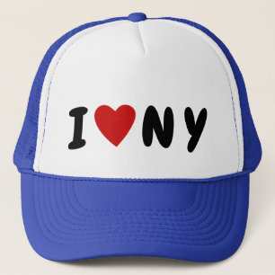I love D C custom text heart NY New York Trucker Hat