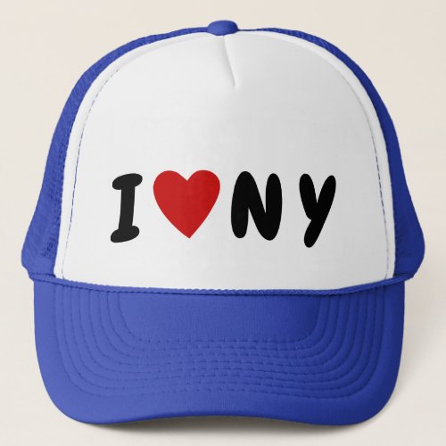 I love D C  custom text heart NY New York Trucker Hat