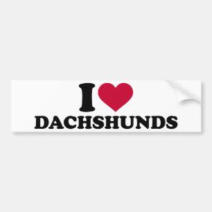 I love Dachshunds Bumper Sticker