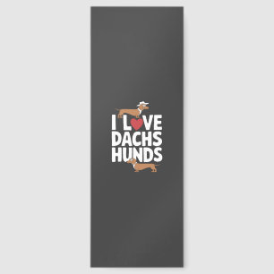 I Love Dachshunds Fun Graphic for Dog Lovers Bookmarks