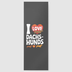 I Love Dachshunds Heartwarming Pet Lovers Design Bookmarks